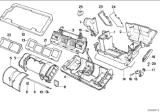 Części obudowy klimatyzacji/mikrofiltr (64_0186) dla BMW 5' E34 525i Lim USA