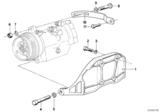 Sprężarka klimatyzacji, elementy dod. (64_0337) dla BMW 3' E21 323i Lim ECE