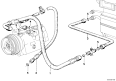 Przewód ssący/przewód ciśnieniowy (64_0341) dla BMW 3' E21 320i Lim USA