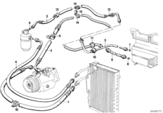 Przewód układu chłodzenia (64_0373) dla BMW 5' E12 518 Lim ECE
