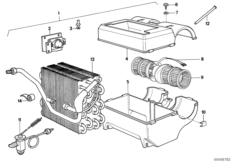 klimatyzator, elementy pojedyncze (64_0379) dla BMW 6' E24 633CSi Cou ECE