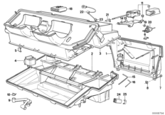 klimatyzator, elementy pojedyncze (64_0400) dla BMW 7' E23 733i Lim USA