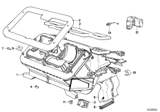 Części obudowy ogrz./urządz. mikrofiltr (64_1719) dla BMW 3' E30 318i 2-d ECE