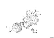 RP sprężarka klimatyzacji (64_0943) dla BMW 8' E31 850Ci Cou ECE