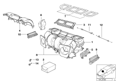 Części obudowy autom.klimatyzacji (64_1372) dla BMW X5 E53 X5 4.6is SAV USA