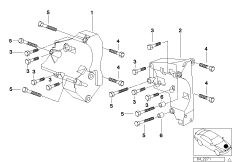 Wspornik komresora klimatyzacji (64_0782) dla BMW 5' E39 523i Tou ECE