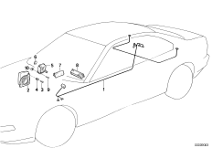 Elem. poj. systemu HiFi (65_0129) dla BMW 8' E31 850Ci Cou ZA