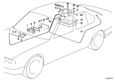 Elementy uzup. 2. komponenty (65_0352) dla BMW 7' E32 730i Lim ECE