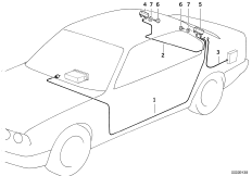 Elementy pojedyncze anteny zbiorczej (65_0198) dla BMW 3' E36 316i Cou ECE