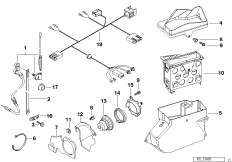 Zestaw montażowy radia/poj. części (65_0344) dla BMW R 1100 RT 96 (0413,0418) USA