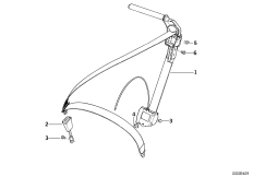 Pas bezpieczeństwa przedni (72_0088) dla BMW 8' E31 840Ci Cou ECE