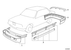 Pakiet aerodynamiczny (03_0869) dla BMW 3' E30 320i Tou ECE