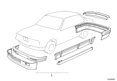Zest. dopos. - pakiet aerodynamiczny M (03_0783) dla BMW 3' E30 325i Cab ECE