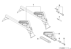 Mocowanie deski snowboardowej (03_3261) dla BMW 3' E91 320i Tou ECE
