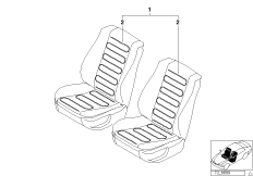 Zest. dopos. - podgrz. siedzeń z przodu (03_2631) dla BMW 3' E30 323i 4-d ECE