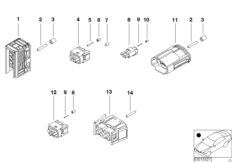 Various plugs according to application (61_0955) dla BMW 7' E38 740i Lim ECE
