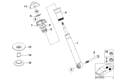 Kolumna McPhaersona tylna elem. pojedyn (33_0523) dla BMW 5' E39 525i Tou USA