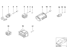 Various plugs according to application (61_0954) dla BMW 5' E39 523i Lim ECE