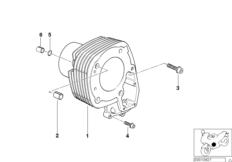 Cylinder zapłonu podwójnego (11_3538) dla BMW R 1150 R Rockster (0308,0318) USA