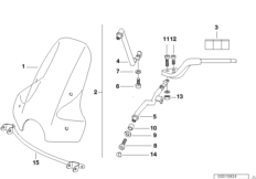 Szyba wyłącznie dla pojazdów służbowych (46_0326) dla BMW R 850 R 94 (0401,0406) ECE