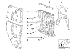 Obudowa skrzyni łańcuchowej (11_2051) dla BMW 3' E46 318i Lim ECE