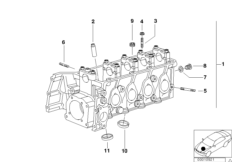 Głowica cylindrowa (11_4825) dla BMW 5' E34 518i Tou ECE