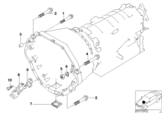 Skrzynia biegów, mocowanie (24_1296) dla BMW 8' E31 840Ci Cou ECE