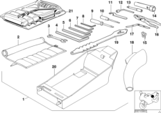 Komplet narzędzi (71_0176) dla BMW K 1200 RS 01 (0547,0557) USA