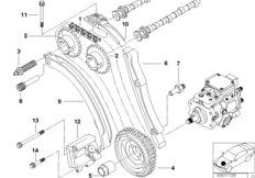 Mechanizm ster.-łańcuch sterujący górny (11_7507) dla BMW 5' E39 520d Tou ECE