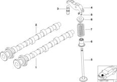 Mechanizm ster.-wałek rozrządu (11_2102) dla BMW 3' E46 320Cd Cab ECE