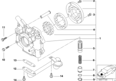 Dopływ oleju/pompa olejowa (11_7509) dla BMW 5' E39 520d Lim ECE