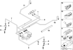 Przewód hamulcowy przedni ABS/ASC+T (34_0551) dla BMW 3' E36 316i 1.9 Com ECE