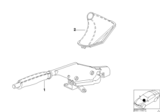 Ind. dźwignia hamulca ręcznego/osłona (91_0098) dla BMW 3' E36 318ti Com ECE