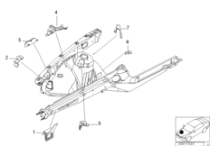 Konstrukcja przednia, uchwyt prawy (41_0049) dla BMW 5' E39 528i Lim ECE
