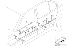 Wiązki kabli drzwi (61_0151) dla BMW 5' E39 530d Tou ECE