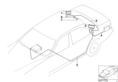 Elementy pojedyncze anteny zbiorczej (65_0216) dla BMW 7' E38 730i Lim ECE