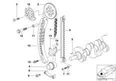Mechanizm ster.-łańcuch sterujący (11_2060) dla BMW 3' E46 318Ci Cou ECE