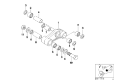 Amortyzacja tylnego koła-elem. zm. kier. (33_0672) dla BMW F 650 97 (0166) USA