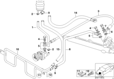 Hydr. układ kier./przewody oleju (32_0932) dla BMW 3' E36 323ti Com ECE