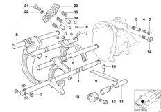 S5D...G inner gear shifting parts (23_0129) dla BMW 3' E46 318i Tou ECE