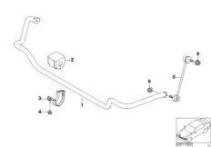 Stabilizator przedni (31_0517) dla BMW 3' E46 318Ci Cou ECE
