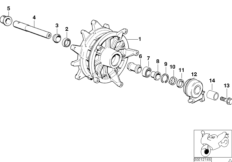 Piasta koła, elementy dod. przednie (36_0178) dla BMW R 1200 C Indep. 03 (0362,0391) USA