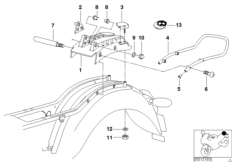 Wspornik tylnej części motocykla (46_0392) dla BMW R 1200 Montauk 03 (0309,0319) USA