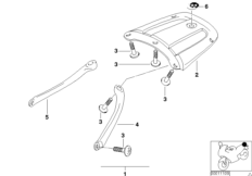 Kpl. pomostu bagaż./elem. pojed. (46_0381) dla BMW K 1200 RS 01 (0547,0557) USA