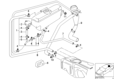 Zbiornik wyrównawczy/Przewody (16_0354) dla BMW 3' E36 318ti Com USA