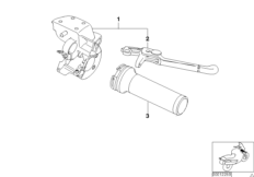 Handbrake control assembly (32_0934) dla BMW R 1200 Montauk 03 (0309,0319) ECE