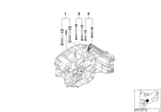 Złącze śrubowe obudowy silnika prawe (11_2209) dla BMW R 1100 GS 94 (0404,0409) USA