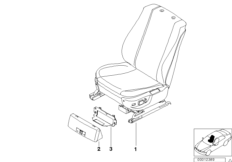 Fotel przedni kompletny (52_2678) dla BMW 7' E38 750i Lim ECE