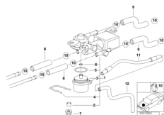Zawór 3/2-drożny/Węże paliwa (13_0626) dla BMW 7' E38 740i Lim USA