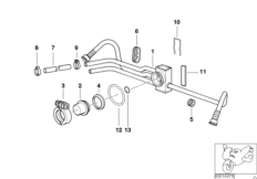 Rozdzielacz paliwa/Regulator ciśnienia (16_0256) dla BMW R 1100 RS 93 (0411,0416) USA